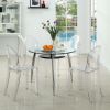 Stackable Clear Acrylic Dining Chair for Indoor or Outdoor Use