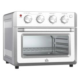 Silver Stainless Steel Convection Toaster Oven Kitchen Air Fryer